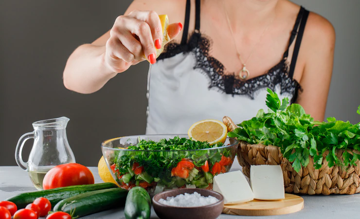 Preparing the Salad Ingredients