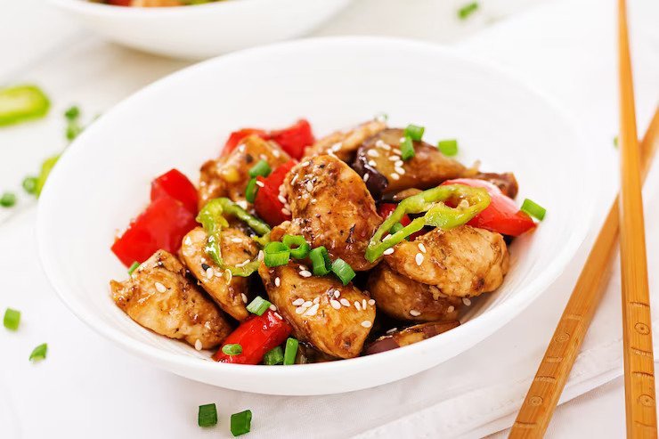 Chili Garlic Tofu with Baby Bok Choy