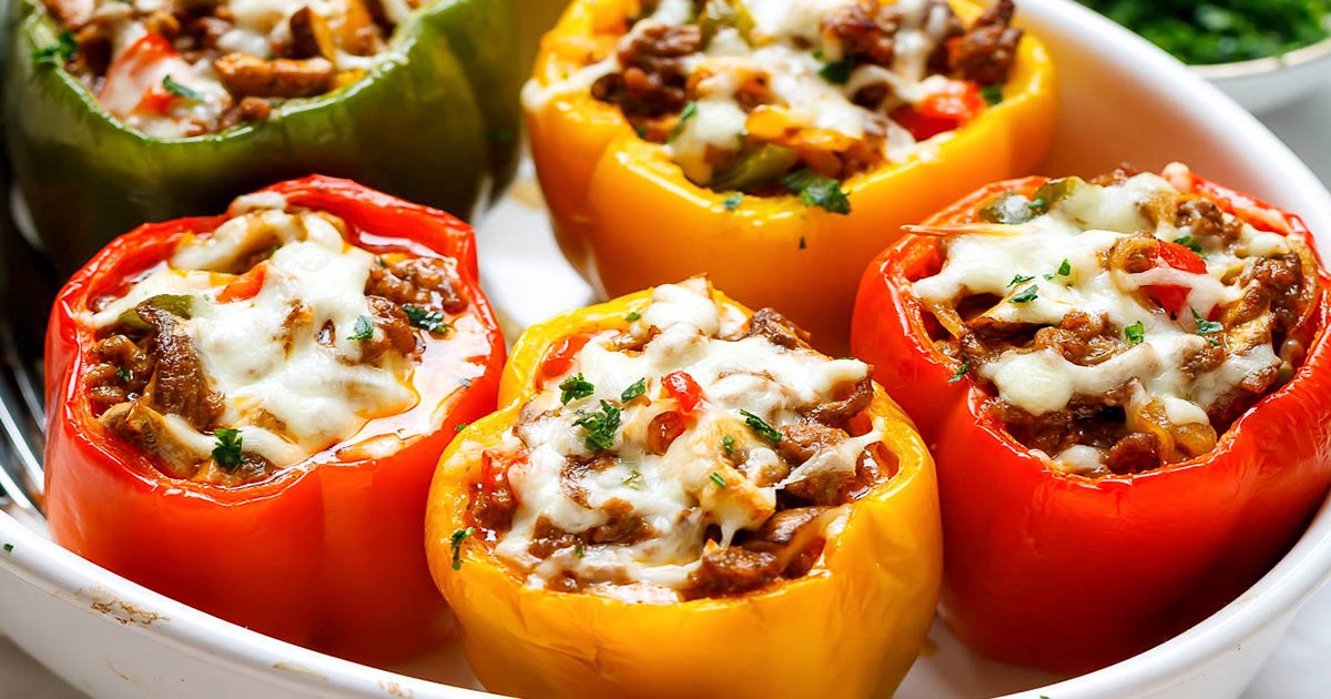 Philly Cheesesteak Stuffed Peppers - Recipcu