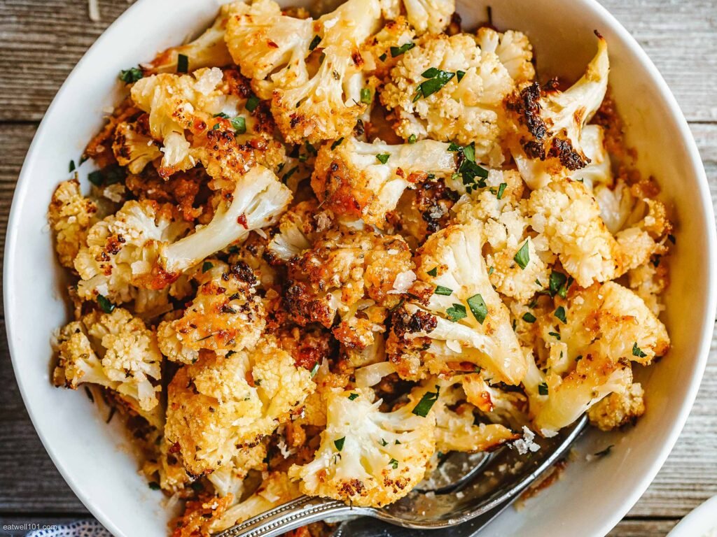 Roasted Cauliflower With Garlic