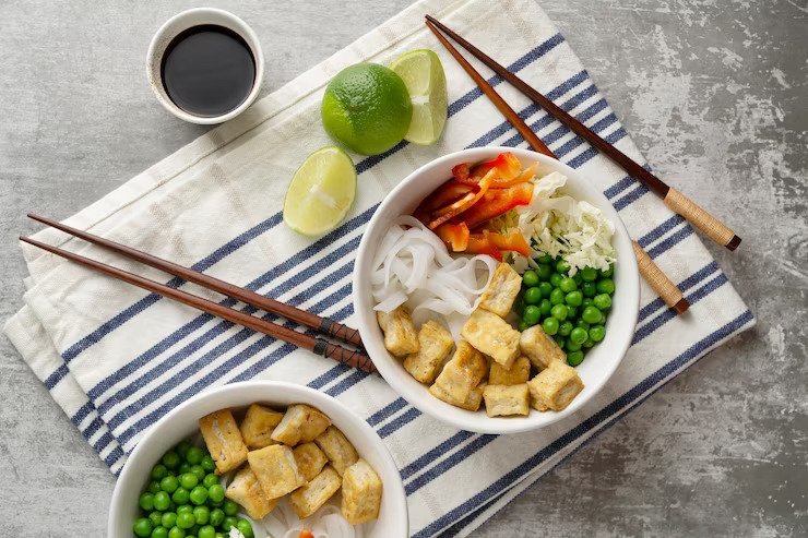 Sweet And Sticky Tofu With Baby Bok Choy