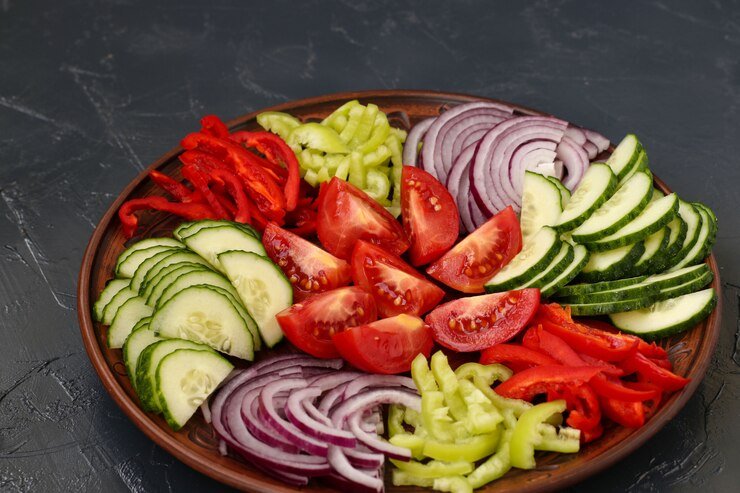 Chopped Raw Vegetables