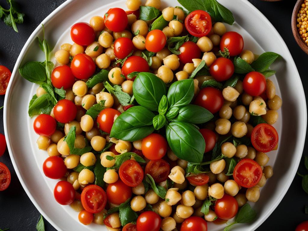 Chickpea Tomato Basil Salad