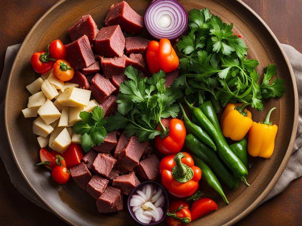 Ingredients for Stew Meat Chili