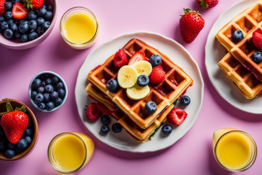 Rainbow Waffles