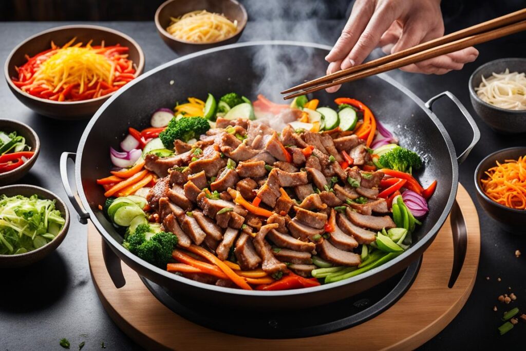 pork stir fried