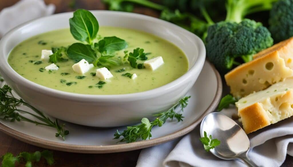 Broccoli and Feta Cheese Soup