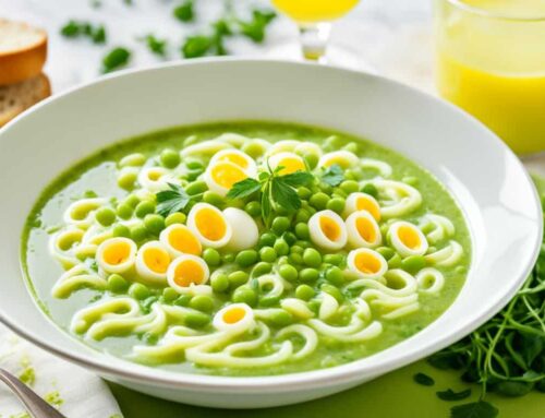 Delicious Comfort: Pea Egg-Drop Macaroni Soup Recipe