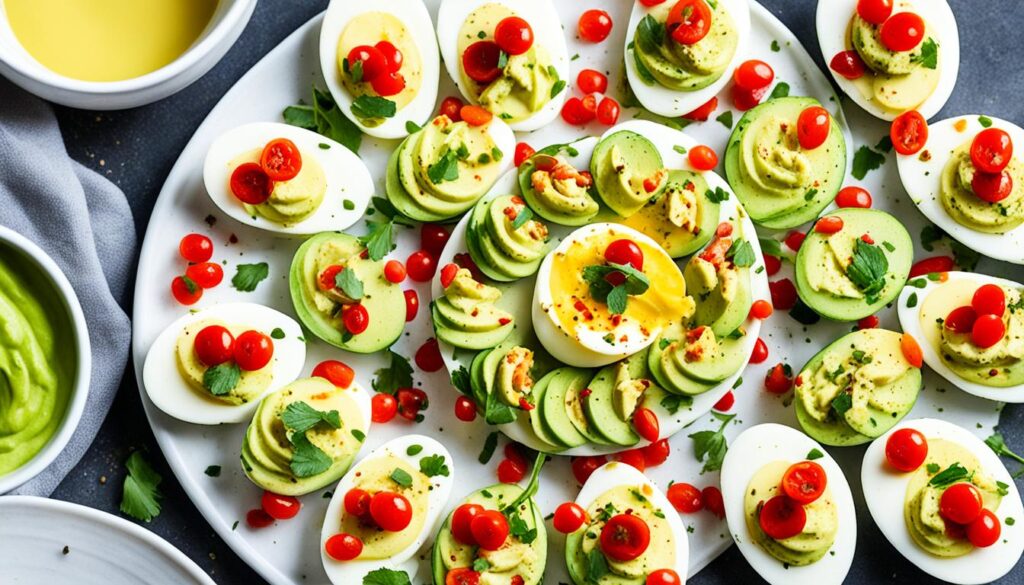 Topping Choices for Avocado Deviled Eggs