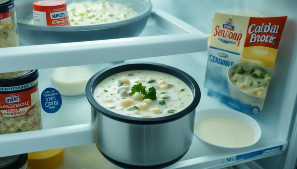 Storing and reheating clam chowder