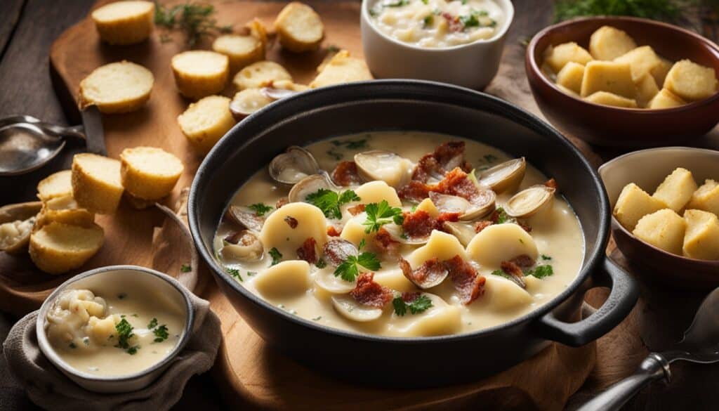 clam chowder cooking steps