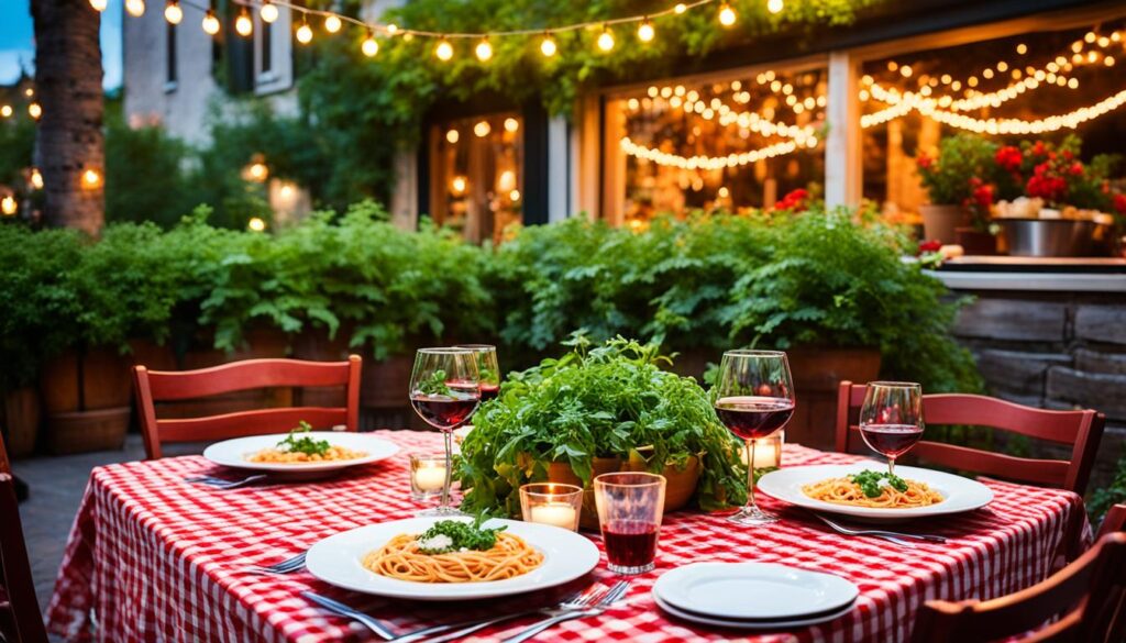 outdoor patio dining