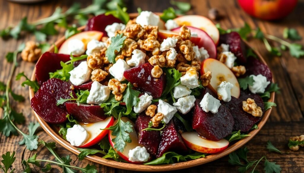 Beet, Apple, and Goat Cheese Salad