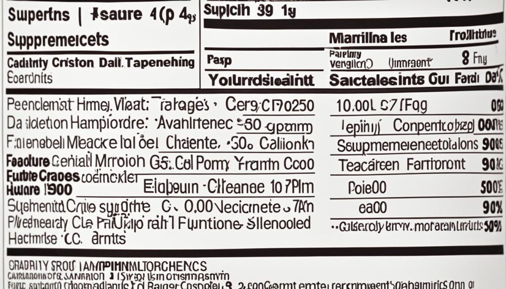 Dietary Supplement Label