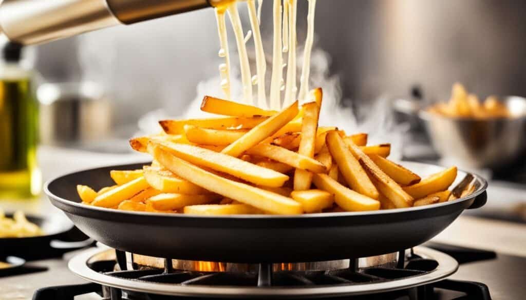 Frying french fries