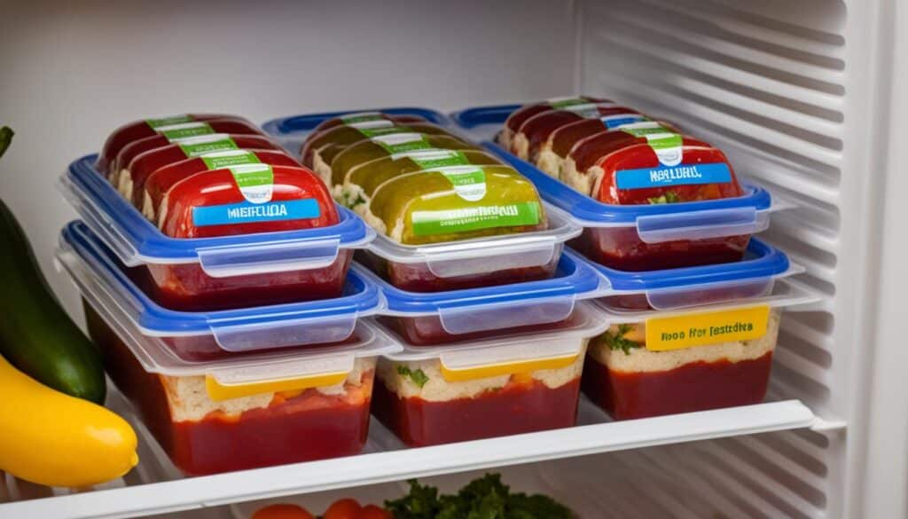 Refrigerator and freezer storage for meatloaf