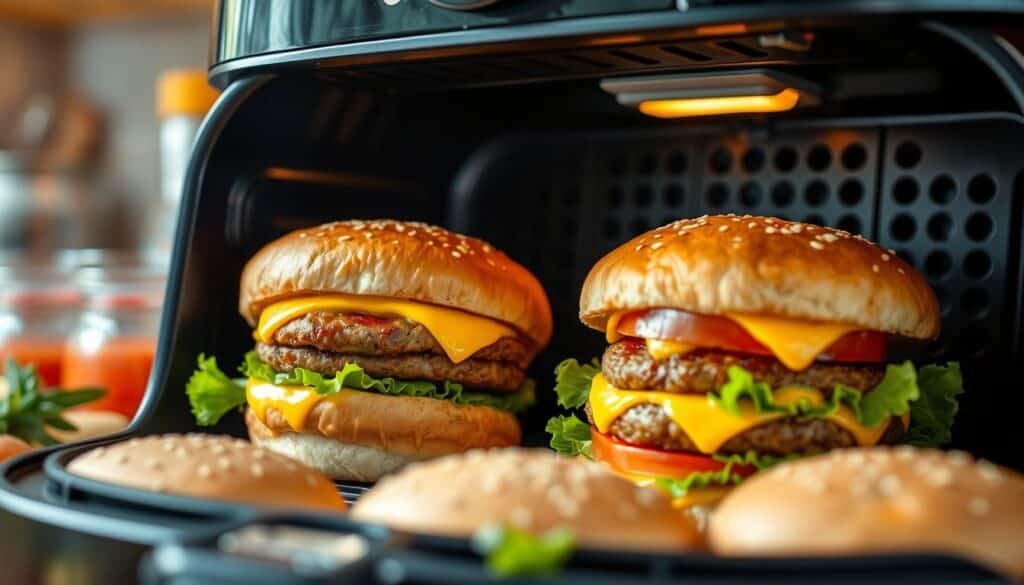 air fryer burgers