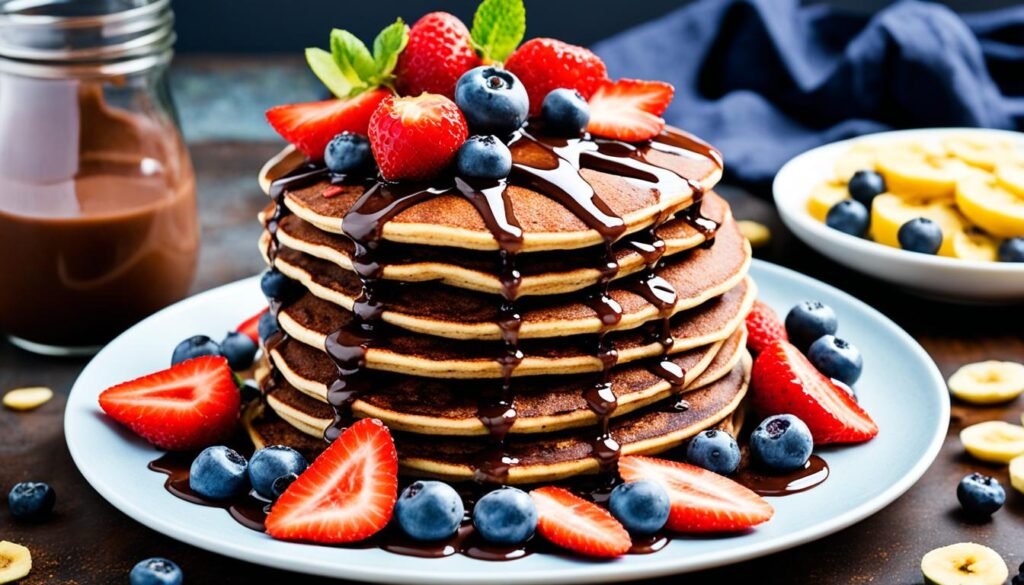 healthier chocolate pancakes