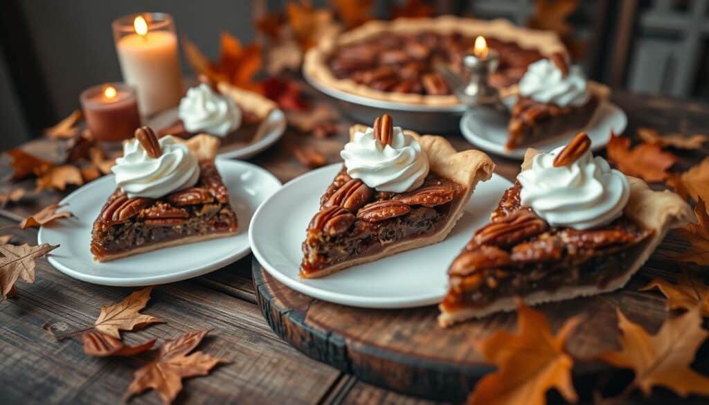 pecan pie serving