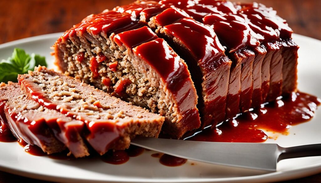 slicing meatloaf